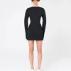 Short contoured cady dress , black Short contoured cady dress , black