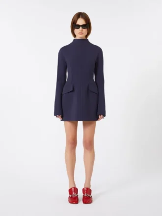 Short, contoured gabardine dress , midnightblue