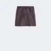 Short leather skirt, bordeaux Short leather skirt, bordeaux