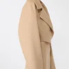 Short pure wool outerwear, caramel