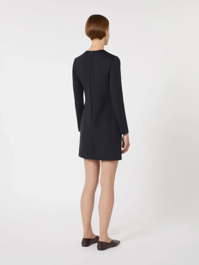 Short scuba jersey dress, ultramarine