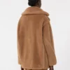 Short teddy bear icon coat, camel
