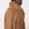 Short teddy bear icon coat, camel