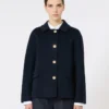 Short wool and cashmere jacket, midnightblue