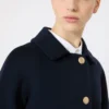 Short wool and cashmere jacket, midnightblue