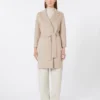 Short wool coat, beige pink