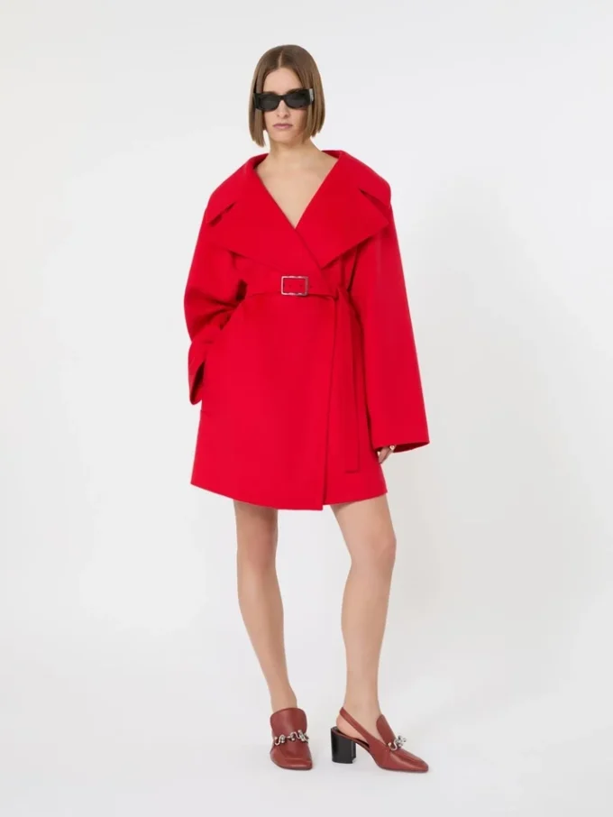 Short wool coat, red Short wool coat, red