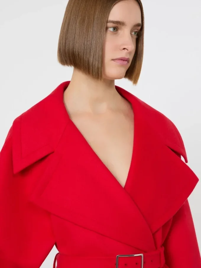 Short wool coat, red Short wool coat, red