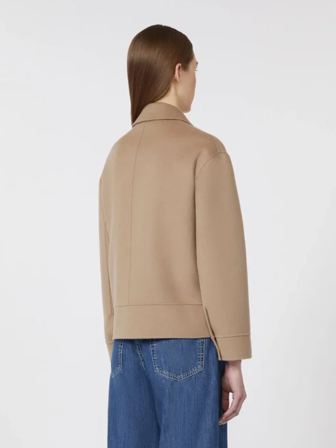 Short wool jacket, beige