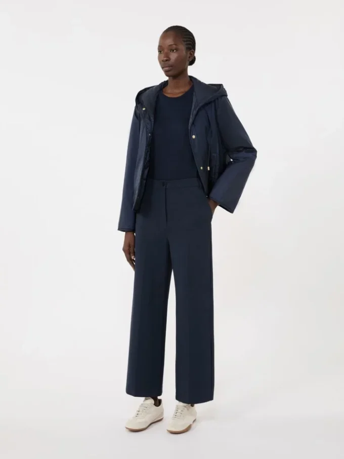 Double-faced jersey trousers, navy Double-faced jersey trousers, navy