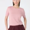 Silk and cotton jumper, pink