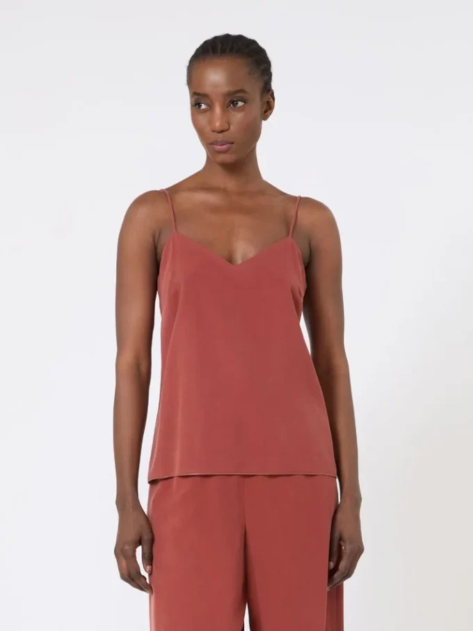 Silk canvas top, terra cotta Silk canvas top, terra cotta