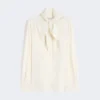 Silk charmeuse blouse, ivory Silk charmeuse blouse, ivory
