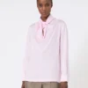 Silk charmeuse blouse, pink