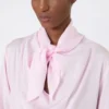 Silk charmeuse blouse, pink