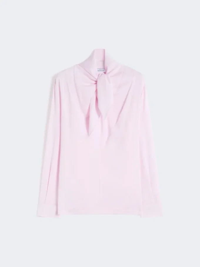 Silk charmeuse blouse, pink