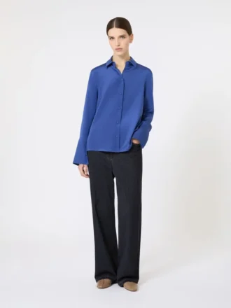 silk crepe de chine shirt cornflower blue 1 330x440 - Silk crepe de chine shirt, cornflower blue