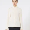 Silk crepe de chine shirt, ivory Silk crepe de chine shirt, ivory