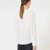 Silk crew-neck blouse, silk