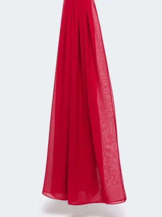 Silk georgette stole, geranium Silk georgette stole, geranium