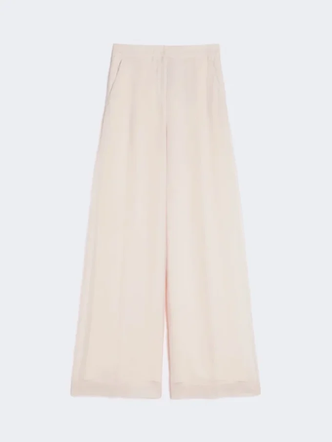 Silk organza trousers, powder Silk organza trousers, powder