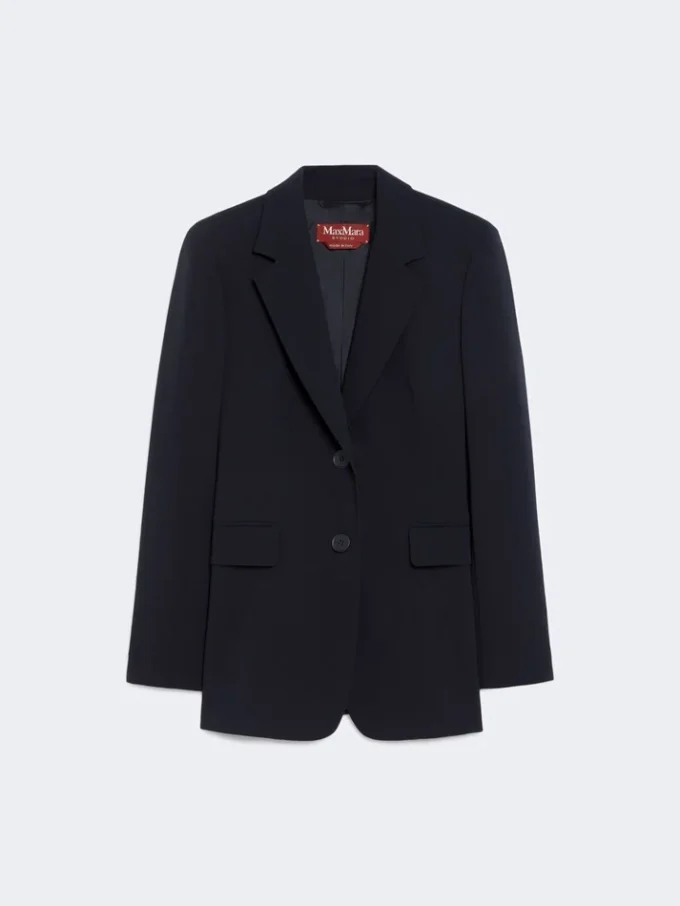 Single-breasted cady blazer, navy