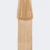 Sleeveless jersey dress with crystals, camel