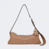 Small leather shoulder bag, brown
