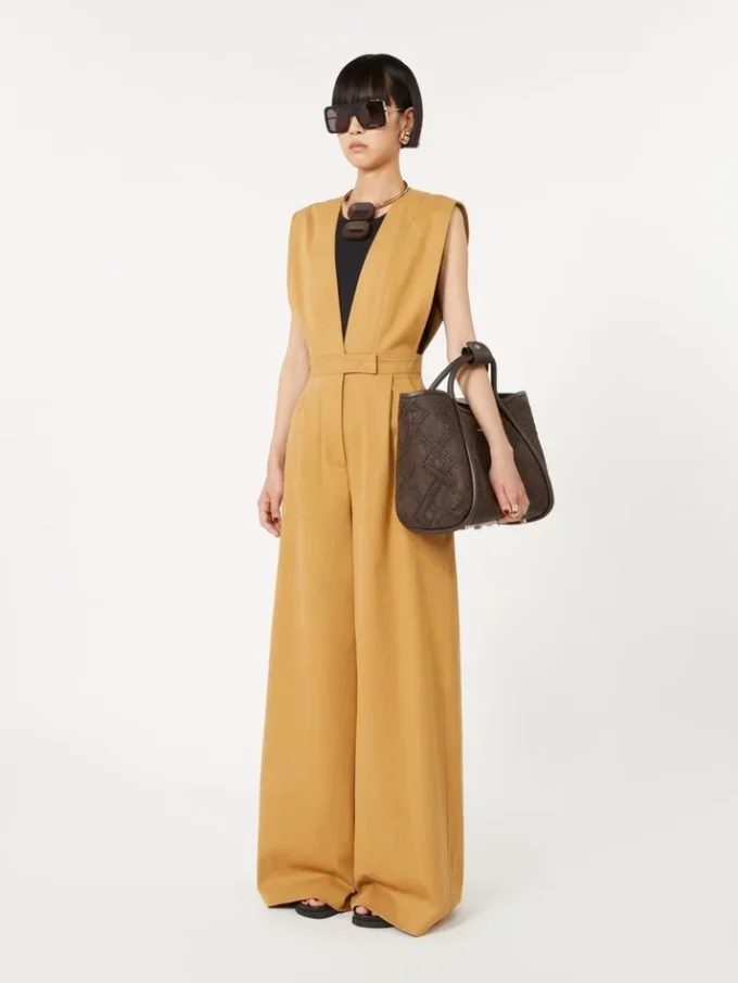 Small marine bag in diamond-patterned basketweave, dark brown