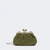 Small raffia-effect pasticcino bag, sage green Small raffia-effect pasticcino bag, sage green