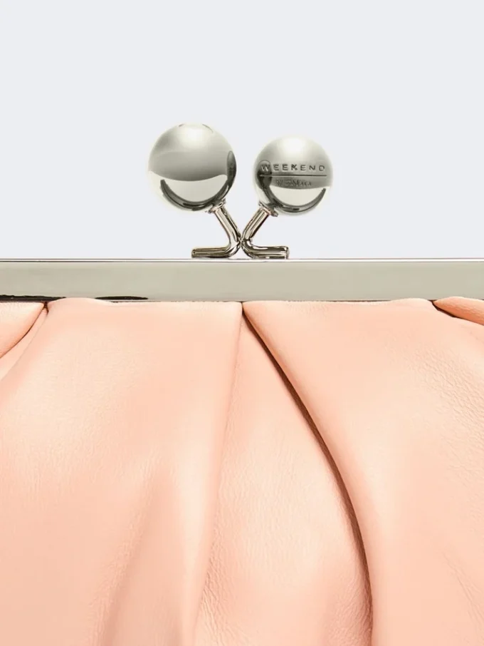 Small sheepskin pasticcino bag, antique rose