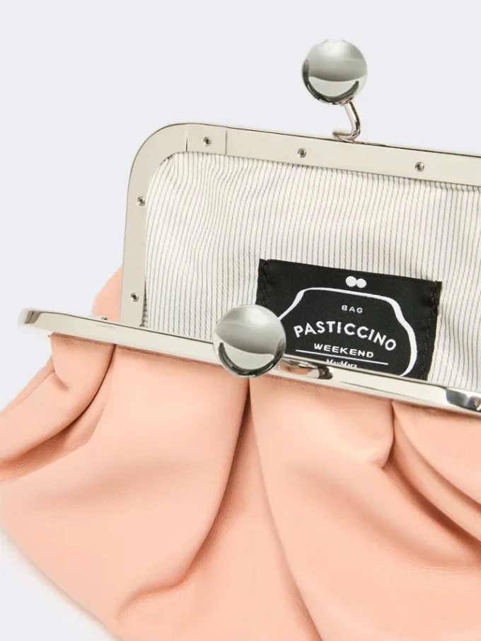 Small sheepskin pasticcino bag, antique rose