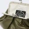 Small sheepskin pasticcino bag, dark green