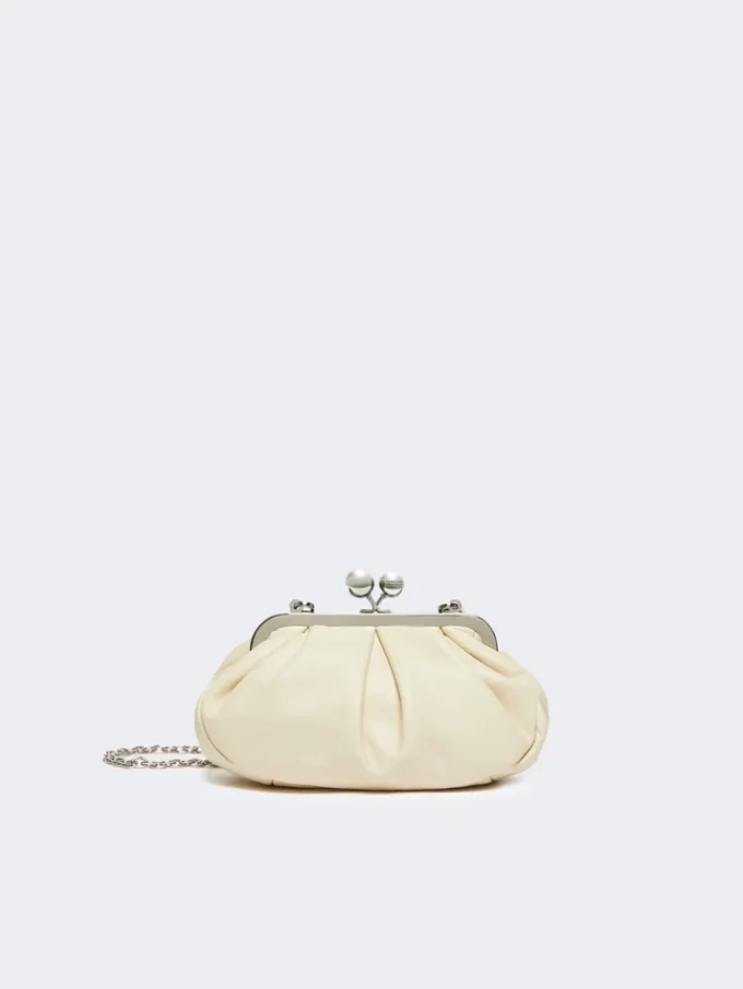 Small sheepskin pasticcino bag, ivory