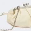 Small sheepskin pasticcino bag, ivory
