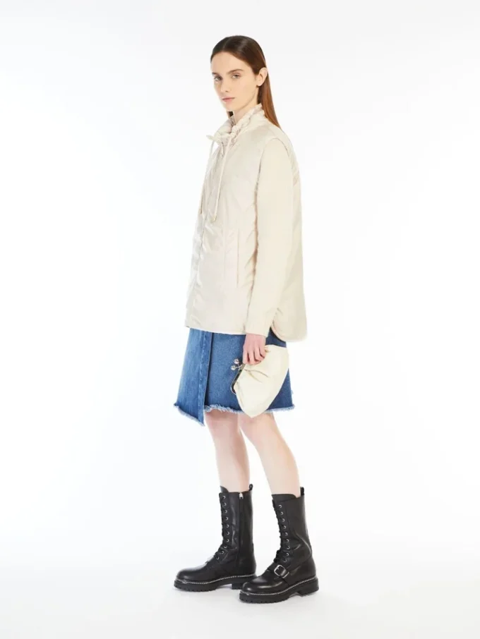 Small sheepskin pasticcino bag, ivory