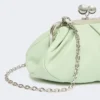 Small sheepskin pasticcino bag, pastel green
