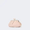 Small suede pasticcino bag, powder