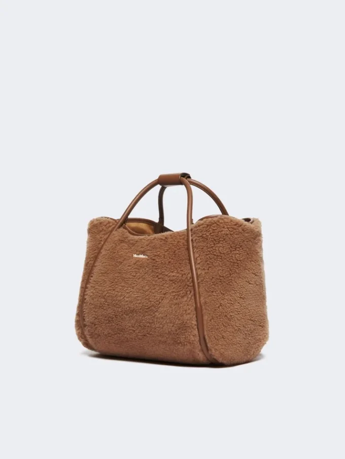 Small teddy fabric marine bag, camel
