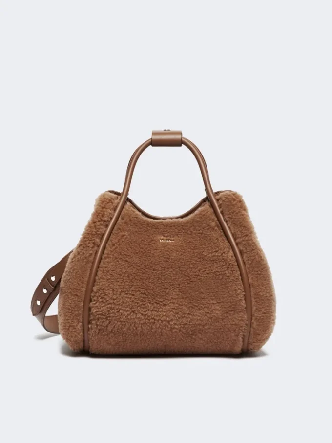 Small teddy fabric marine bag, camel