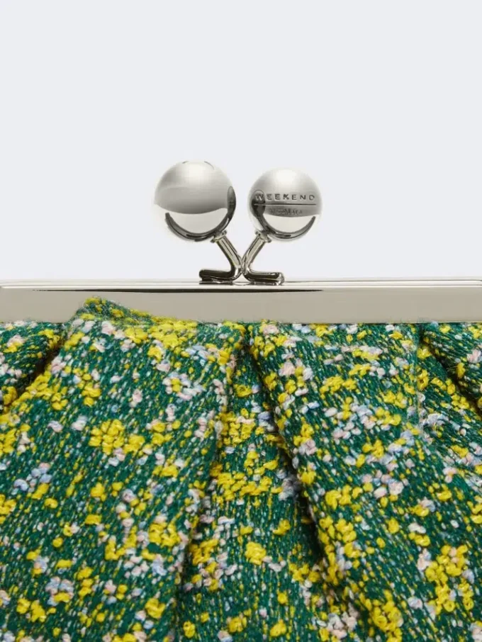 Small wool boucla pasticcino bag, green Small wool boucla pasticcino bag, green