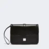 Smooth leather clutch, black Smooth leather clutch, black