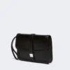 Smooth leather clutch, black Smooth leather clutch, black