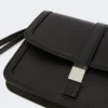 Smooth leather clutch, black Smooth leather clutch, black