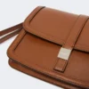 Smooth leather clutch, tobacco Smooth leather clutch, tobacco