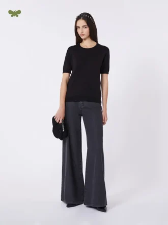 Soft cotton denim jeans, black