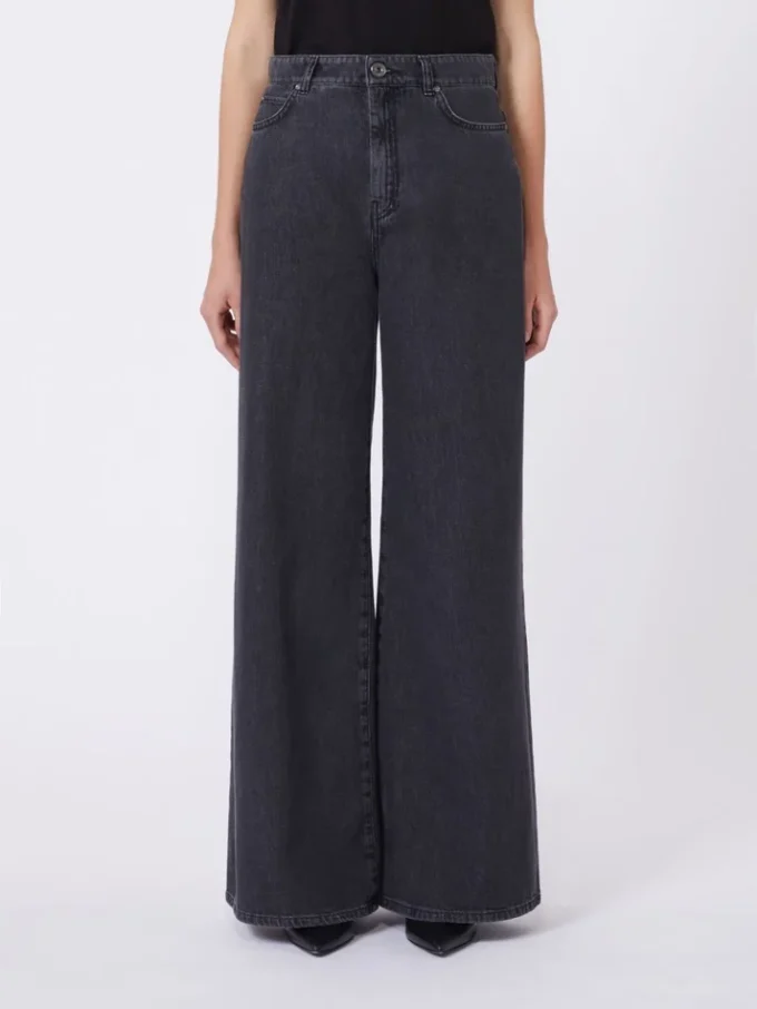 Soft cotton denim jeans, black