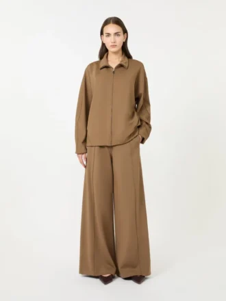 Soft scuba jersey jacket, brown