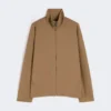Soft scuba jersey jacket, brown Soft scuba jersey jacket, brown