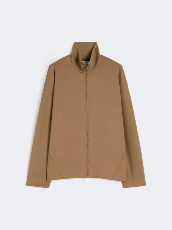 Soft scuba jersey jacket, brown Soft scuba jersey jacket, brown